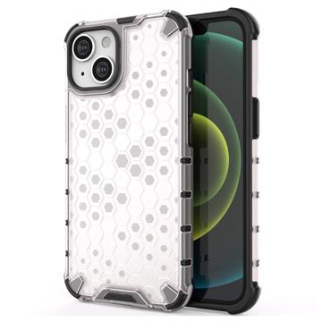 Honeycomb Armored iPhone 14 Hybrid Hoesje Doorzichtig