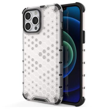 Honeycomb Armored iPhone 14 Pro Hybrid Case Doorzichtig