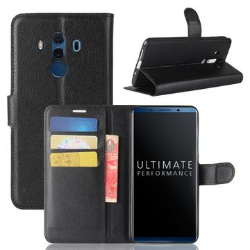 Huawei Mate 10 Pro Wallet Case met Magnetische Sluiting Zwart