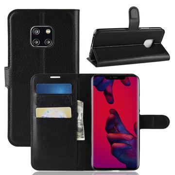 Huawei Mate 20 Pro Wallet Case met Magnetische Sluiting Zwart
