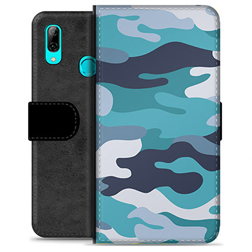 Huawei P Smart (2019) Premium Wallet Case Blauw Camouflage