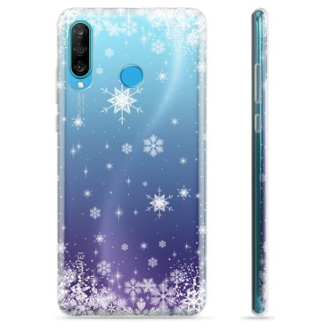 Huawei P30 Lite TPU Hoesje Sneeuwvlokken