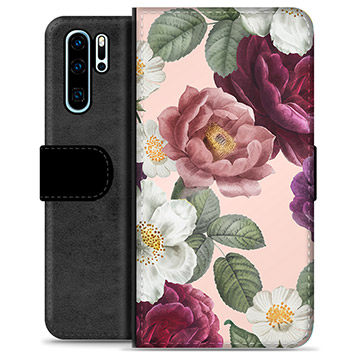 Huawei P30 Pro Premium Wallet Case Romantische Bloemen