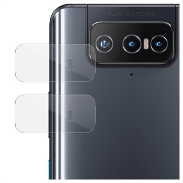 Imak HD Asus Zenfone 8 Flip Camera Lens Beschermer van Gehard Glas 2 St.