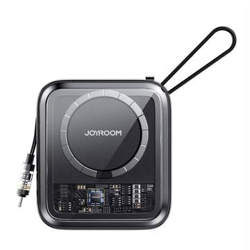 Joyroom 10000mAh Magnetisch Powerbank geschikt voor Magsafe met Lightning Kabel - Zwart