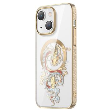 Kingxbar Myth Series iPhone 14 Plus Hoesje Gouden Draak