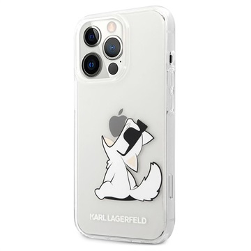 Karl Lagerfeld Doorzichtig iPhone 13 Pro Max TPU Hoesje Choupette Eten