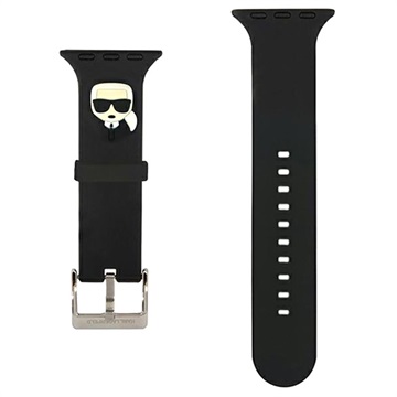 Karl Lagerfeld Ikonik Apple Watch 7-SE-6-5-4-3-2-1 Band 41mm-40mm-38mm Zwart