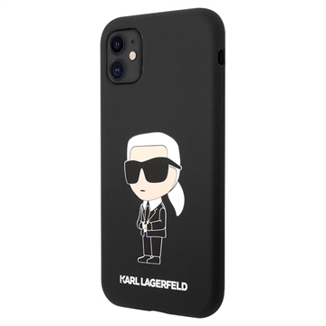 Karl Lagerfeld Ikonik iPhone 11 siliconen hoesje zwart