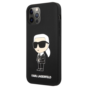 Karl Lagerfeld iPhone 12-12 Pro siliconen hoesje zwart