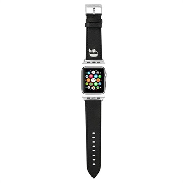 Karl Lagerfeld Karl Head Apple Watch Ultra 2/Ultra/9/8/SE (2022)/7/SE/6/5/4/3/2/1 Band - 49mm/45mm/44mm/42mm - Zwart