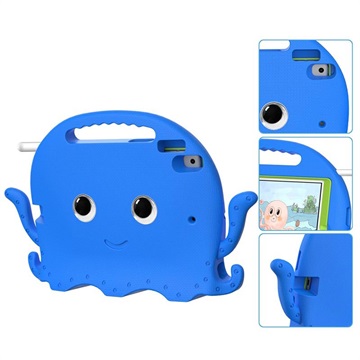 iPad 10.2 2019-2020-2021 Schokbestendige draagtas voor kinderen Octopus Blauw