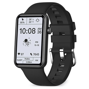 Ksix Tube Smartwatch met Hartslagmeting Zwart
