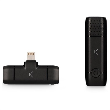 Ksix Draadloze Clip-On Microfoon voor iPhone Lightning Zwart