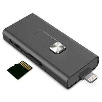 Ksix iMemory Uitbreiding Lightning-USB microSD Kaartlezer