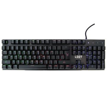 L33T-Gaming OSEBERG Semi-Mechanisch Gaming USB toetsenbord - USB Keyboard met RGB regenboog verlichting - QWERTY (US) Layout - Zwart