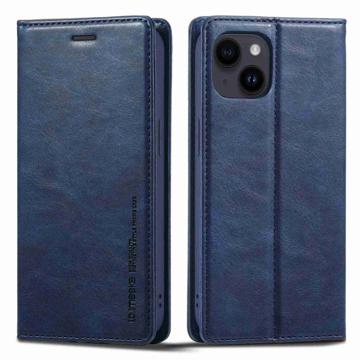 LC.IMEEKE iPhone 14 Wallet Case met RFID Blauw