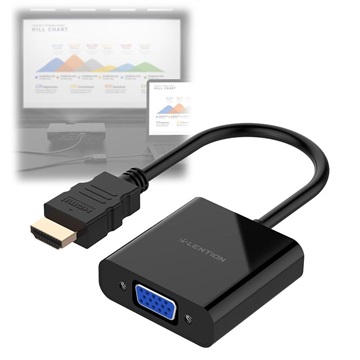 Lention Full Hd Hdmi Vga Adapter Met 35M Audio Port huismerk kopen in de aanbieding