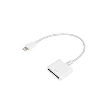 Compatibele Lightning-30-pin Adapter & Kabel iPhone 6-6S, iPad Pro Wit