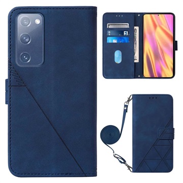 Line Series Samsung Galaxy S20 FE Wallet Case Blauw