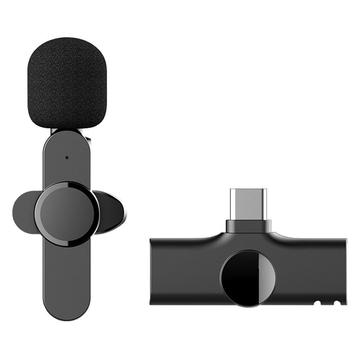 Lippa draadloze Lavalier-microfoon USB-C Zwart