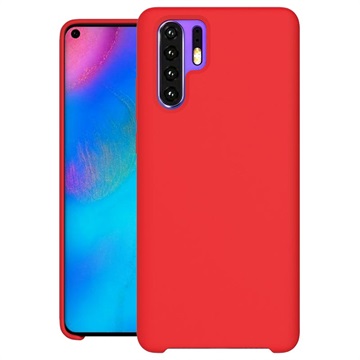 Huawei P30 Pro Liquid Silicone Cover Rood huismerk kopen in de aanbieding