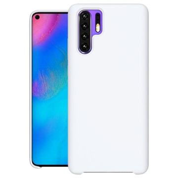 Huawei P30 Pro vloeibare siliconen hoes wit