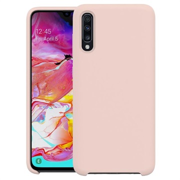 Samsung Galaxy A70 Liquid Silicone Cover Roze huismerk kopen in de aanbieding