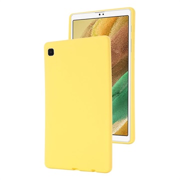 Samsung Galaxy Tab A7 Lite vloeibaar siliconen hoesje geel