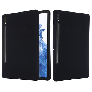 Samsung Galaxy Tab S8-S7 vloeibare siliconen hoes zwart