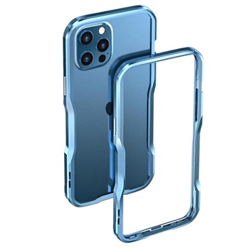 Luphie iPhone 12 Mini Metalen Bumper Blauw