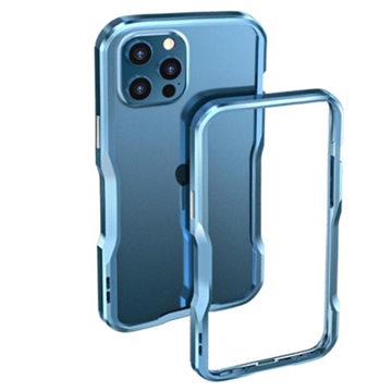 Luphie iPhone 12 Pro Max Metalen Bumper Blauw