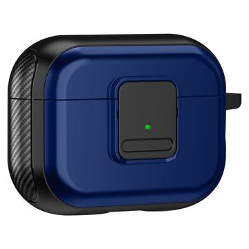 Magnetische hoes voor Apple AirPods Pro, Gesp ontwerp Bluetooth koptelefoon TPU hoes met karabijnhaa