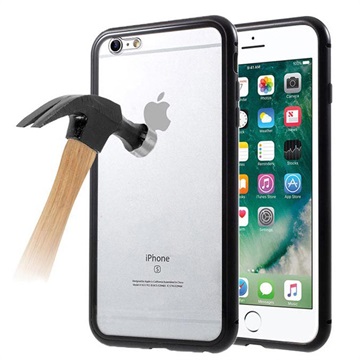 Iphone 66S Magnetische Cover Met Gehard Glas Achterkant Zwart huismerk kopen in de aanbieding