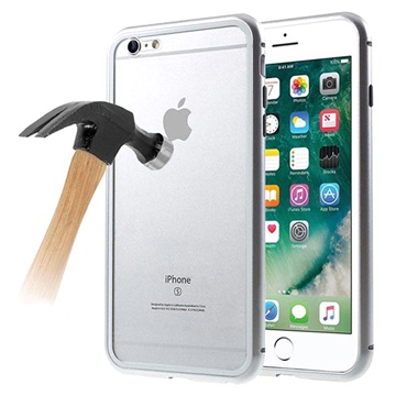 Iphone 66S Magnetische Cover Met Gehard Glas Achterkant Zilver huismerk kopen in de aanbieding