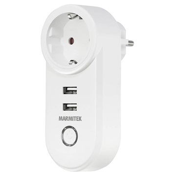 Marmitek smart home accessoire POWER SI Smart Wi-Fi power plug 15A | 2 USB | on-off manual & automat