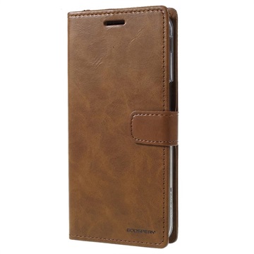 Samsung Galaxy J6 Mercury Goospery Blue Moon Wallet Case Bruin huismerk kopen in de aanbieding