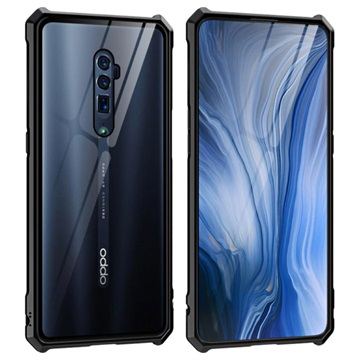 Oppo Reno 10X Zoom Metallic Bumper M Gehard Glas Achterkant Zwart huismerk kopen in de aanbieding Oppo Reno 10X Zoom Metallic Bumper M Gehard Glas Achterkant Zwart huismerk kopen in de aanbieding