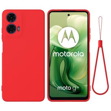 Motorola Moto G24 Power Liquid Siliconen Hoesje Rood