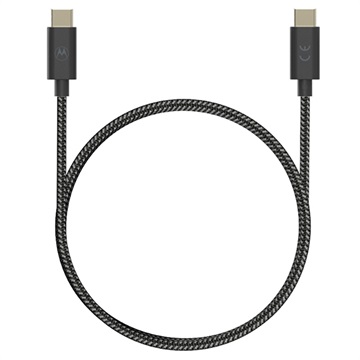 Motorola Premium USB-C naar USB-C Kabel SJCX0CCB15 1.5m Zwart-Grijs