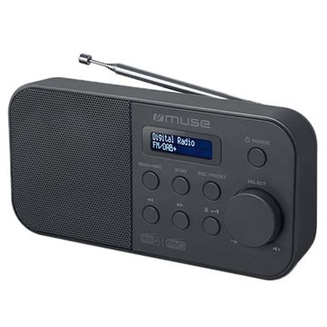 Muse M-109 DB DAB+-FM Draagbare Radio en Dubbel Alarm Zwart