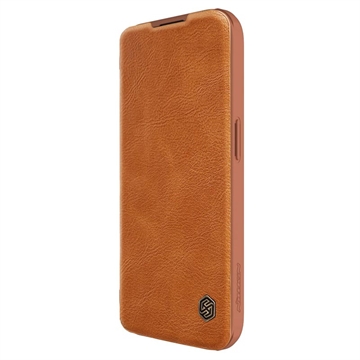 Nillkin Qin Pro iPhone 15 Pro Flip Case Bruin
