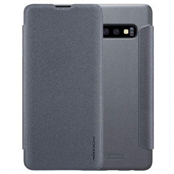 Nillkin Sparkle Samsung Galaxy S10 Flip Cover Zwart huismerk kopen in de aanbieding