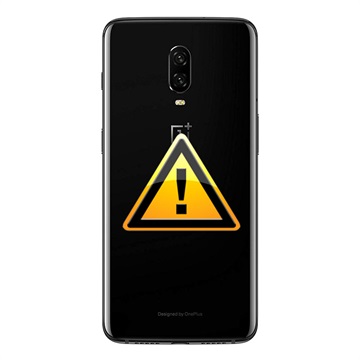 OnePlus 6T Batterij Cover Reparatie Spiegel Zwart