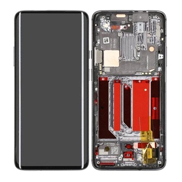 OnePlus 7 Pro Voorzijde Cover & LCD Display 2011100059 Mirror Grey