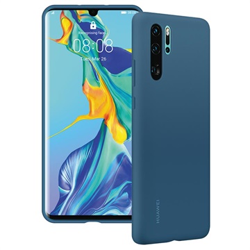 Huawei P30 Pro Siliconen Hoesje 51992878 Blauw huismerk kopen in de aanbieding