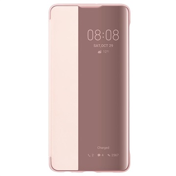 Huawei P30 Smart View Flip Case 51992862 Roze huismerk kopen in de aanbieding