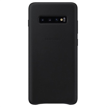 Samsung Galaxy S10 Leder Cover Ef Vg975Lbegww Zwart huismerk kopen in de aanbieding