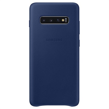 Samsung Galaxy S10 Leder Cover Ef Vg975Lnegww Navy huismerk kopen in de aanbieding
