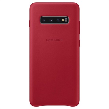 Samsung Galaxy S10 Leder Cover Ef Vg975Lregww Rood huismerk kopen in de aanbieding